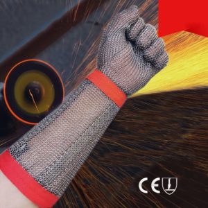 Bao Tay Chống Cắt Inox 5 Ngón Loại Dài 37cm